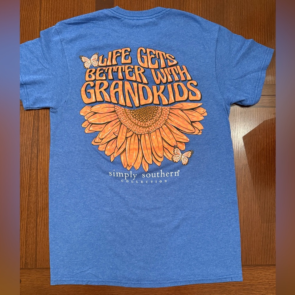 Simply Southern Kids 'Life Gets Better With Grandkids' Blue Tee